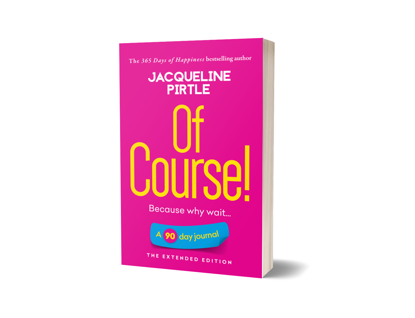 Close-up of the journal's textured navy hardcover cover with embossed title and rounded corner detail