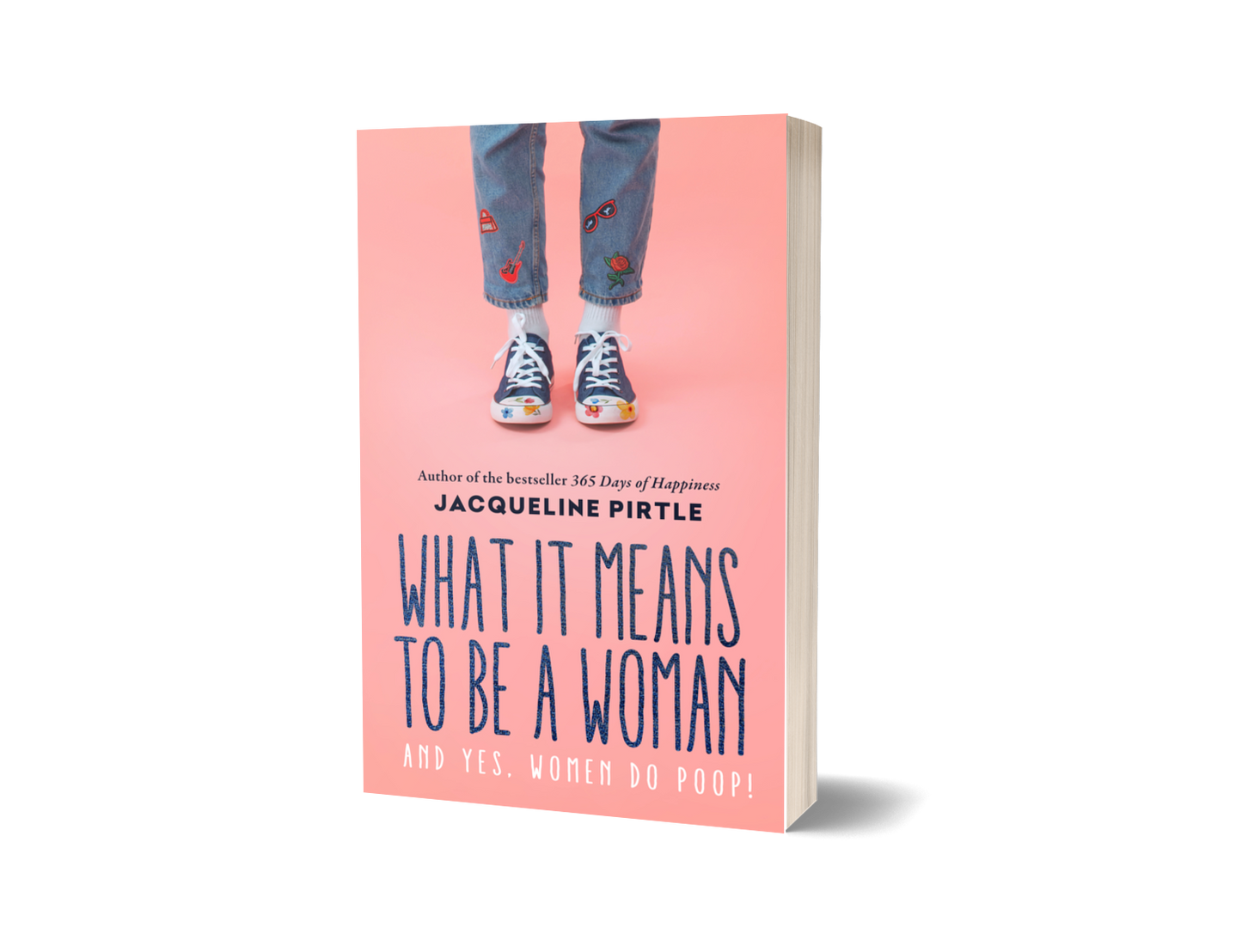 Close-up of the textured paperback cover featuring bold black title text on a white background, revealing subtle paper grain