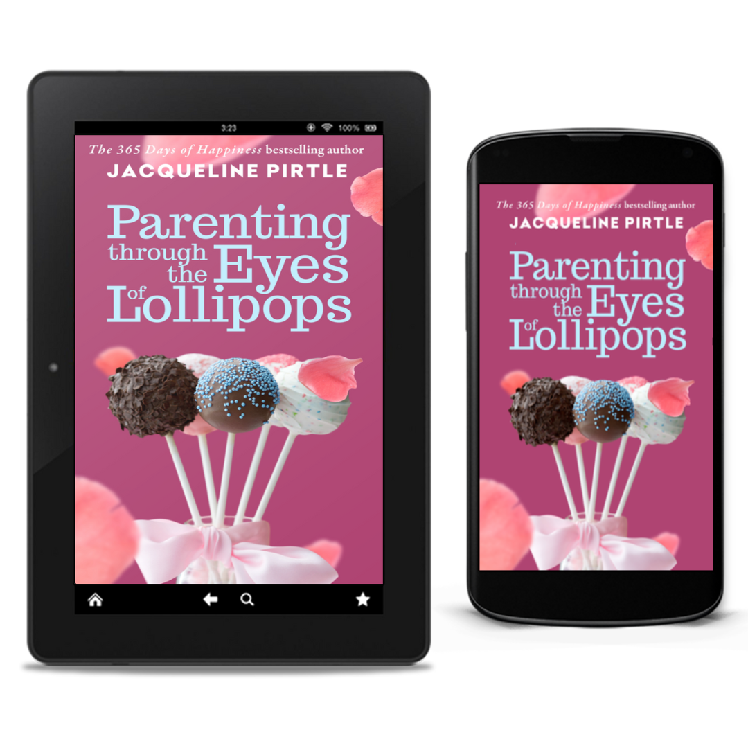 Close-up of the ebook cover featuring colorful lollipop illustrations and playful typography on a textured paper background.