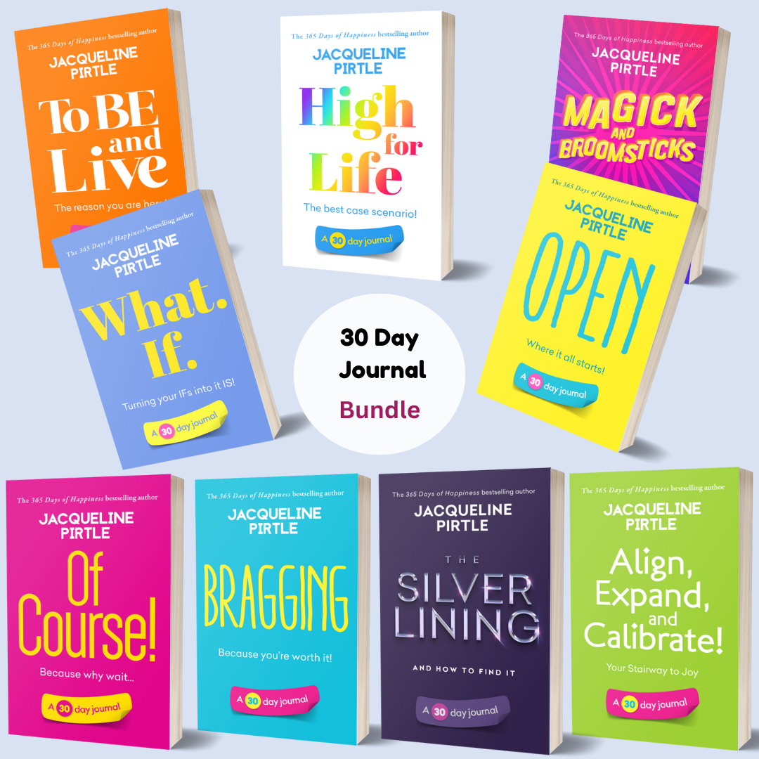 FreakyHealer Store 30-day journal bundle with three paperback notebooks featuring textured covers, lined pages, each