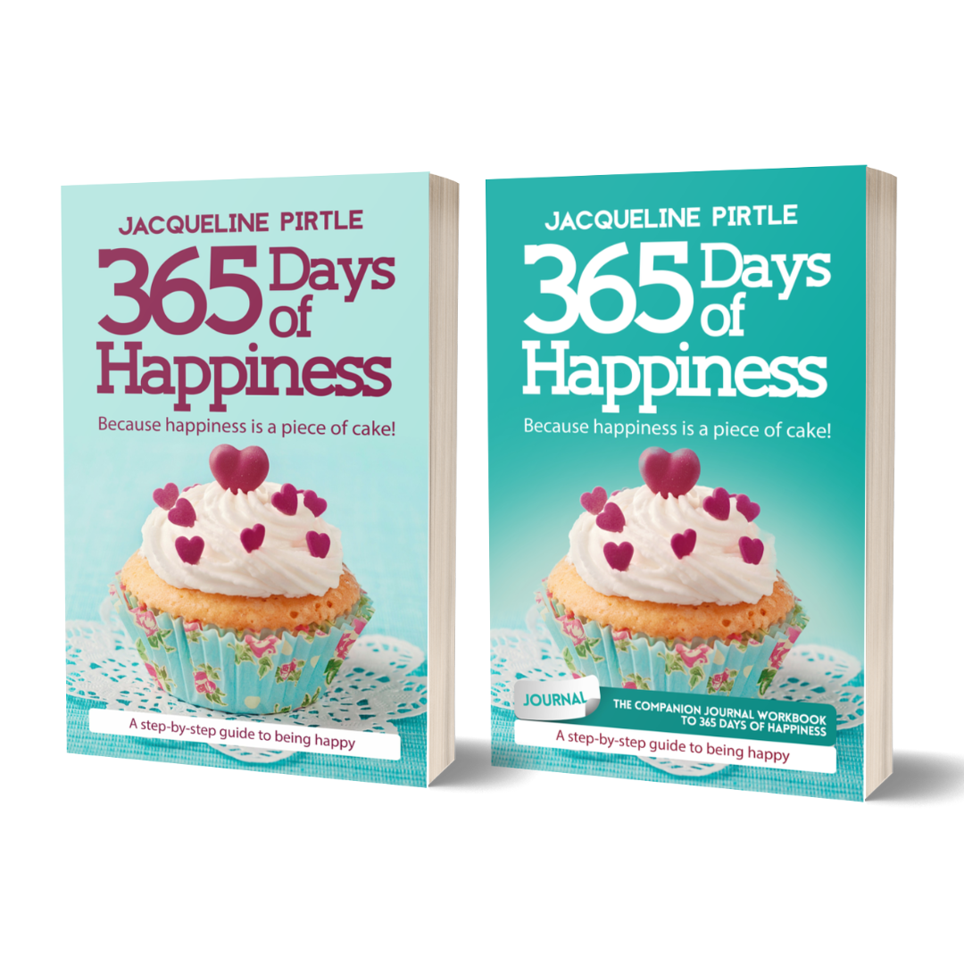 Close-up of the journal’s textured kraft paper cover with embossed title “365 Days of Happiness” and a teal elastic band