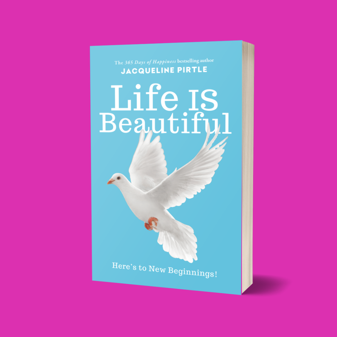 FreakyHealer Store Life Is Beautiful paperback book with cream cover, colorful abstract design, 5x8 inches, soft matte finish
