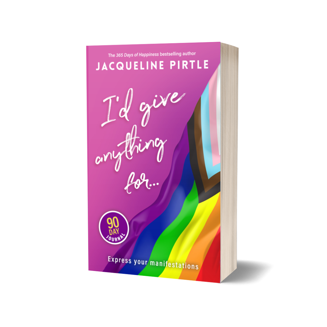 Close-up of the book's textured kraft paper cover with handwritten-style title and colorful affirmation stickers attached