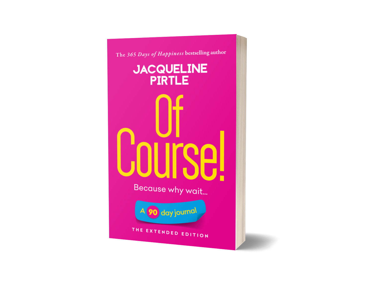 Close-up of the journal's textured navy hardcover cover with embossed title and rounded corner detail