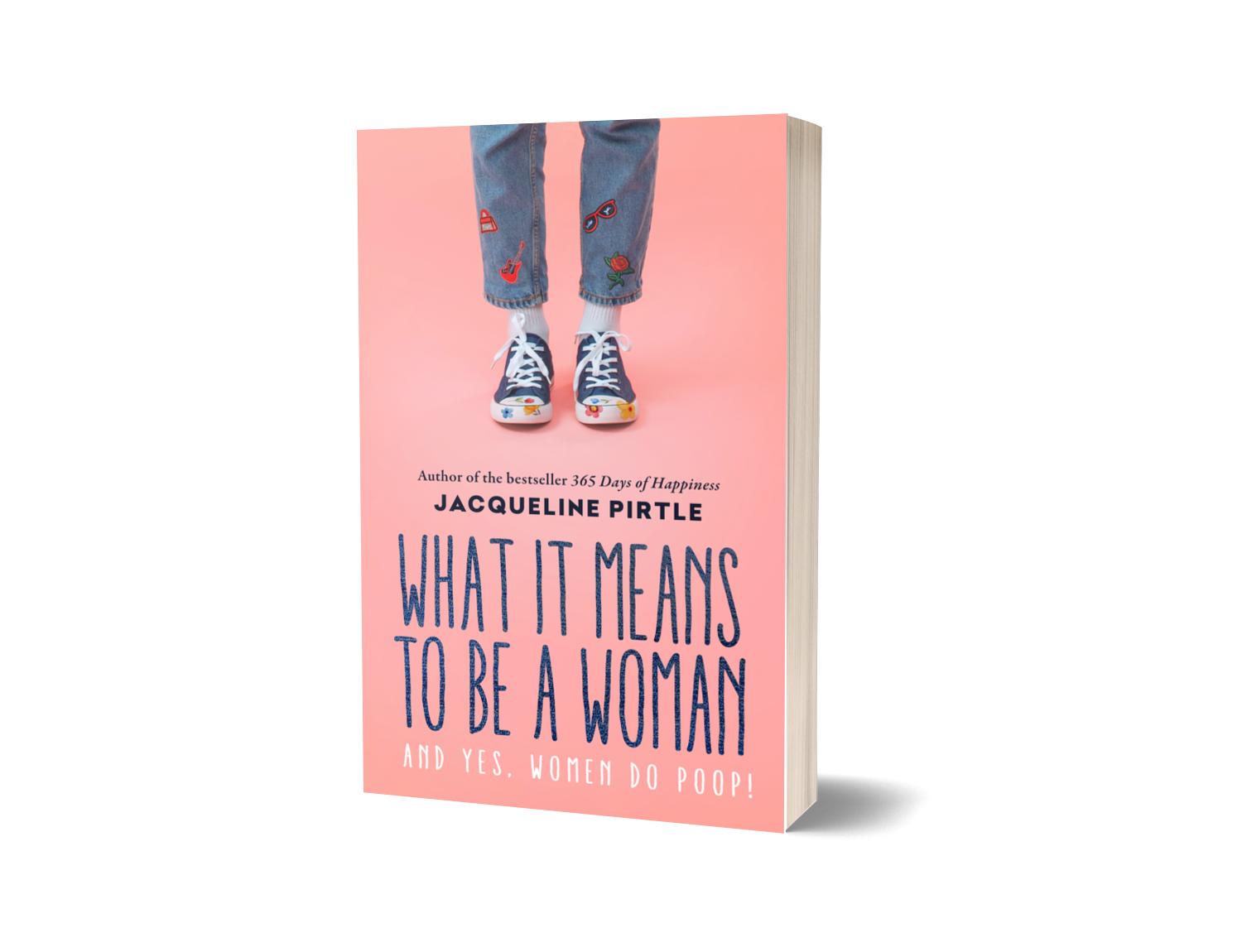 Close-up of the textured paperback cover featuring bold black title text on a white background, revealing subtle paper grain