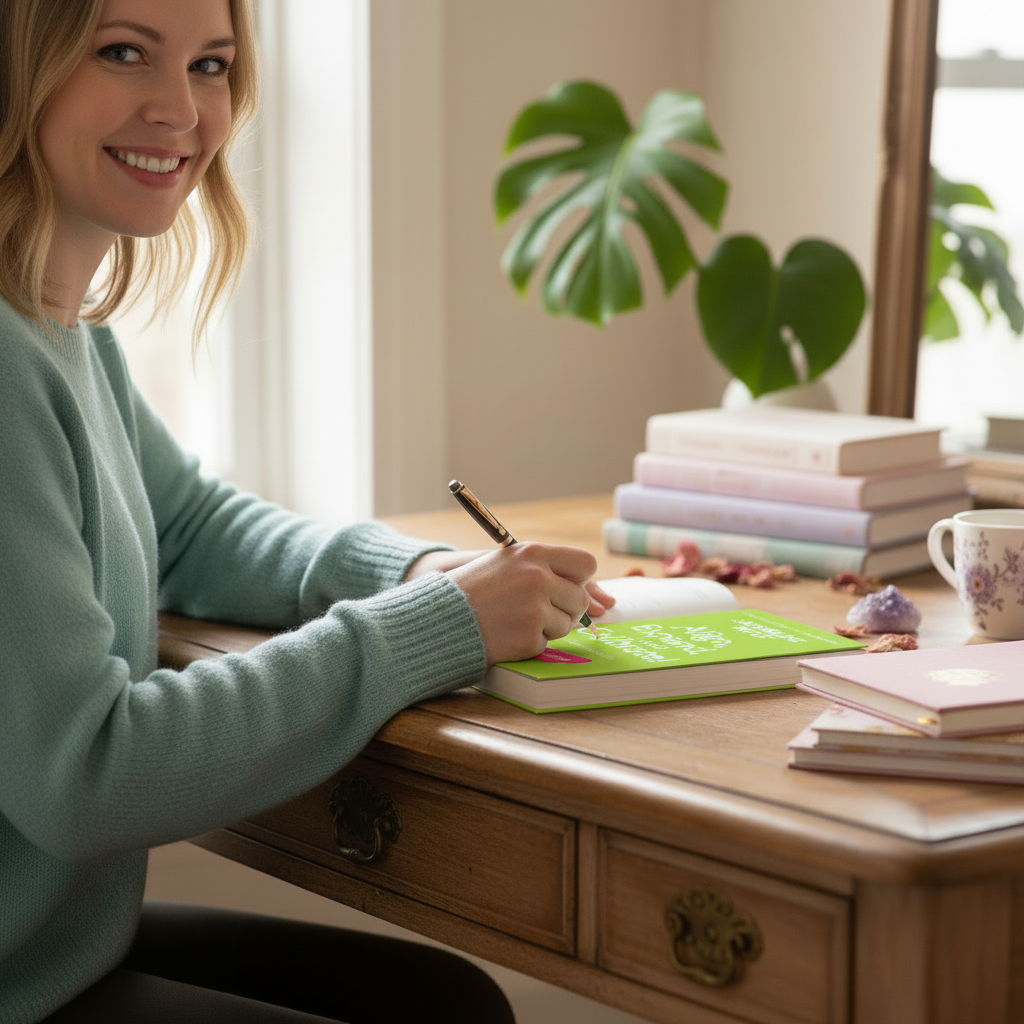 Align, Expand, and Calibrate! Lifestyle Photo with Smiling Woman