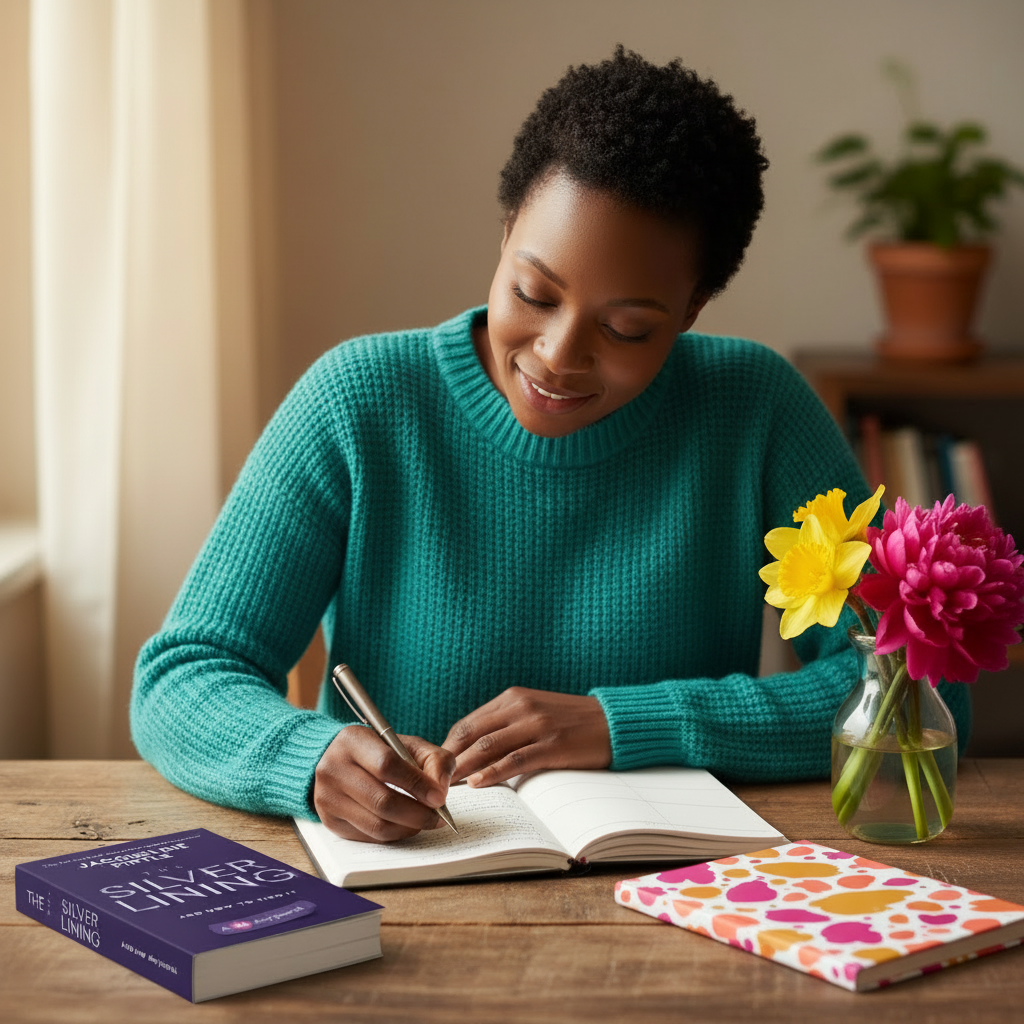 Black Woman Journaling - Colorful Version
